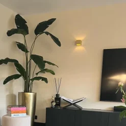 Moderne wandlamp goud met lichteffect - Transfer