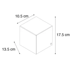 Moderne wandlamp goud met lichteffect - Cube