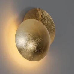 Moderne wandlamp goud rond 20cm - Sunrise