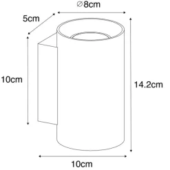 Moderne wandlamp goud rond 2-lichts - Sandy