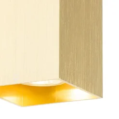 Moderne wandlamp goud vierkant 2-lichts - Sandy