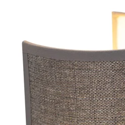Moderne wandlamp grijs - Simple Drum Jute
