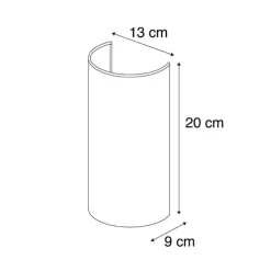 Moderne wandlamp grijs - Simple Drum Jute