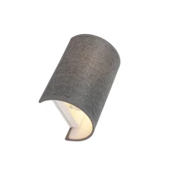 Moderne wandlamp grijs - Simple Drum Jute