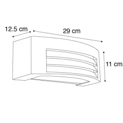 Moderne wandlamp grijs IP44 - Hurricane 1