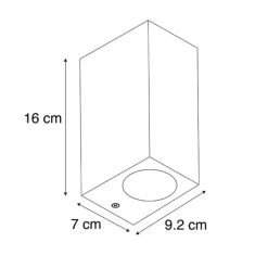 Moderne wandlamp grijs van kunststof 2-lichts - Baleno