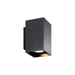 Moderne wandlamp gunmetal vierkant 2-lichts GU10 50mm - Sandy