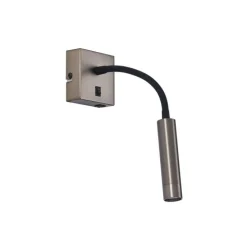 Moderne wandlamp gunmetal met USB-C - Gosna