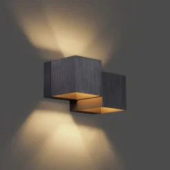 Moderne wandlamp gunmetal 2-lichts - Transfer Double