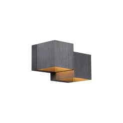 Moderne wandlamp gunmetal 2-lichts - Transfer Double