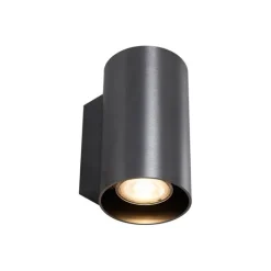 Moderne wandlamp gunmetal rond 2-lichts GU10 50mm - Sandy