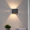 Moderne wandlamp gunmetal met lichteffect - Transfer Groove