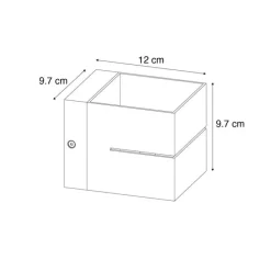 Moderne wandlamp gunmetal met lichteffect - Transfer Groove