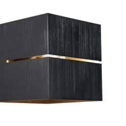 Moderne wandlamp gunmetal met lichteffect - Transfer Groove