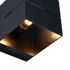 Moderne wandlamp gunmetal met lichteffect - Transfer Groove