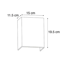 Moderne wandlamp jute grijs met stoffen kap - Vete