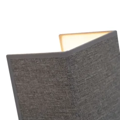 Moderne wandlamp jute grijs met stoffen kap - Vete