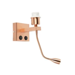 Moderne wandlamp koper met flexarm - Brescia Combi