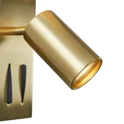 Moderne wandlamp messing 2-lichts kantelbaar - Lesly