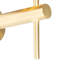 Moderne wandlamp messing met zwart - Pluk