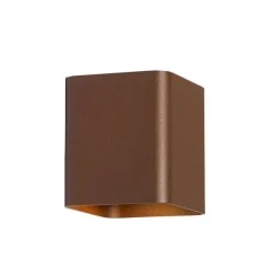 Moderne wandlamp roestbruin incl. LED IP54 vierkant - Evi