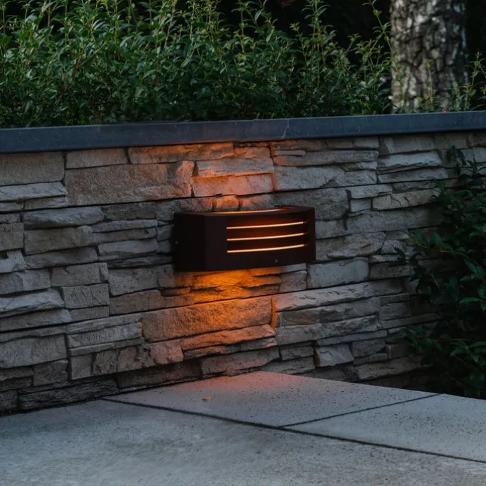 Moderne wandlamp roestbruin IP44 - Hurricane 1