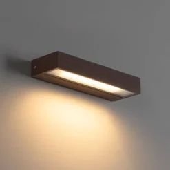 Moderne wandlamp roestbruin incl. LED IP65 - Hannah