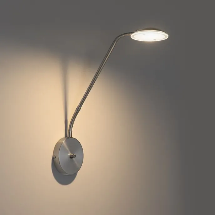 Moderne wandlamp staal incl. LED - Eva