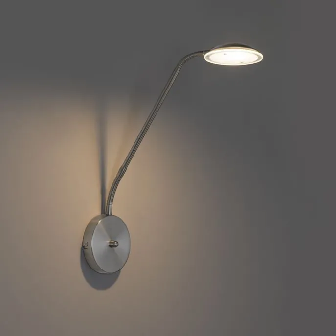 Moderne wandlamp staal incl. LED - Eva