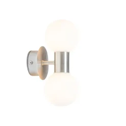 Moderne wandlamp staal IP44 2-lichts - Cederic