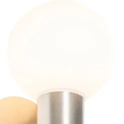 Moderne wandlamp staal IP44 2-lichts - Cederic