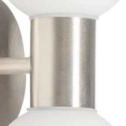 Moderne wandlamp staal IP44 2-lichts - Cederic