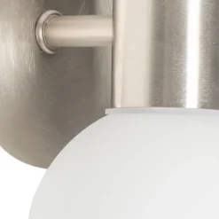 Moderne wandlamp staal IP44 2-lichts - Cederic