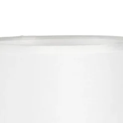 Moderne wandlamp staal met witte kap - Pluk