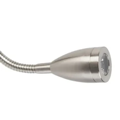 Moderne wandlamp staal met zwarte kap - Brescia