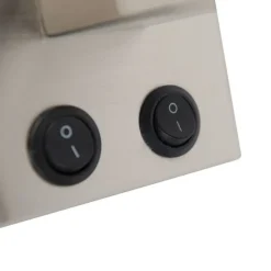 Moderne wandlamp staal met witte kap - Brescia