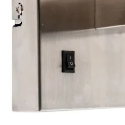 Moderne wandlamp staal met kap wit - Bergamo