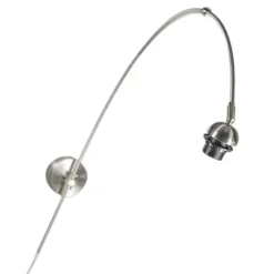 Moderne wandlamp staal zonder kap - Boog