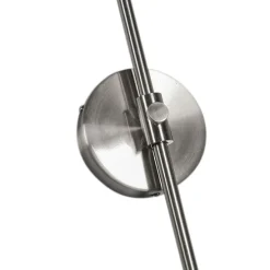 Moderne wandlamp staal zonder kap - Boog