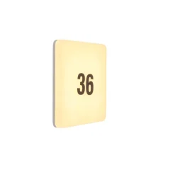 Moderne wandlamp vierkant incl. LED met nummerstickervel - Plater