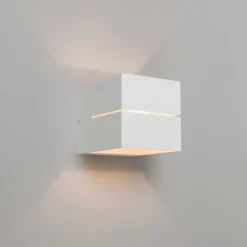 Moderne wandlamp wit 9,7 cm - Transfer Groove
