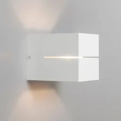Moderne wandlamp wit 9,7 cm - Transfer Groove