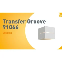 Moderne wandlamp wit 9,7 cm - Transfer Groove