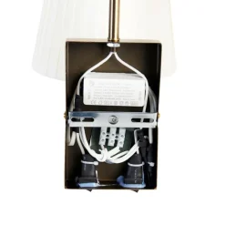 Moderne wandlamp wit en brons met leeslamp - Renier