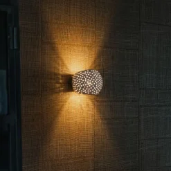 Moderne wandlamp wit gips bol met lichteffect - Blur