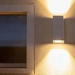 Moderne wandlamp wit 2-lichts AR70 IP54 - Baleno