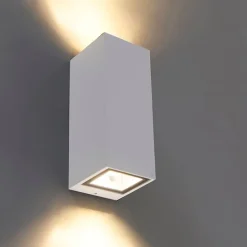 Moderne wandlamp wit 2-lichts AR70 IP54 - Baleno