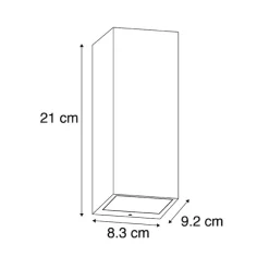 Moderne wandlamp wit 2-lichts AR70 IP54 - Baleno