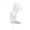 Moderne wandlamp wit met USB-C en inductielader - Comfort