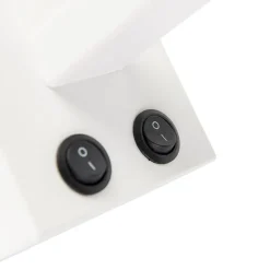 Moderne wandlamp wit met witte kap - Brescia